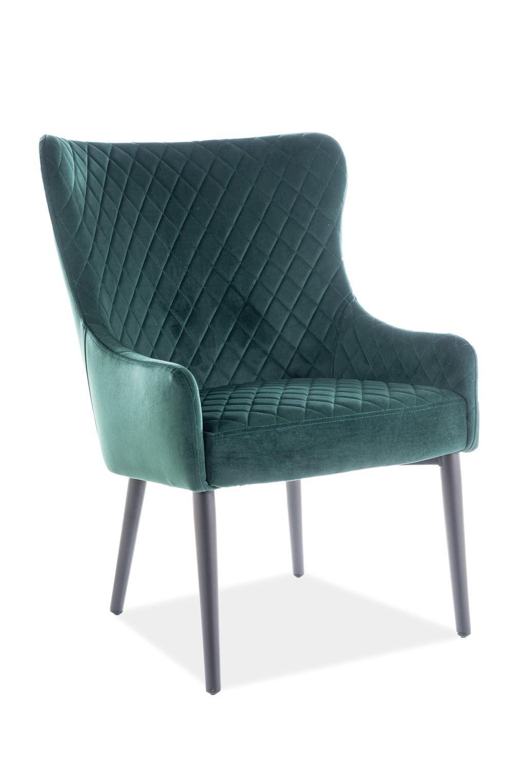 Кресло Signal Colin F Velvet Зеленый/Черный