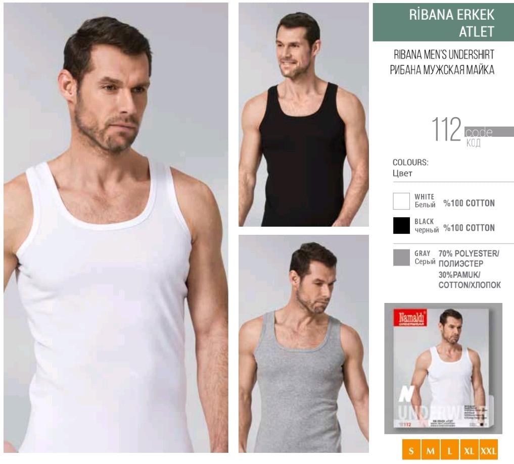 Майка мужская черная Namaldi L Черный (112-Black) - фото 3 Майка мужская черная Namaldi L Черный (112-Black) - фото 3