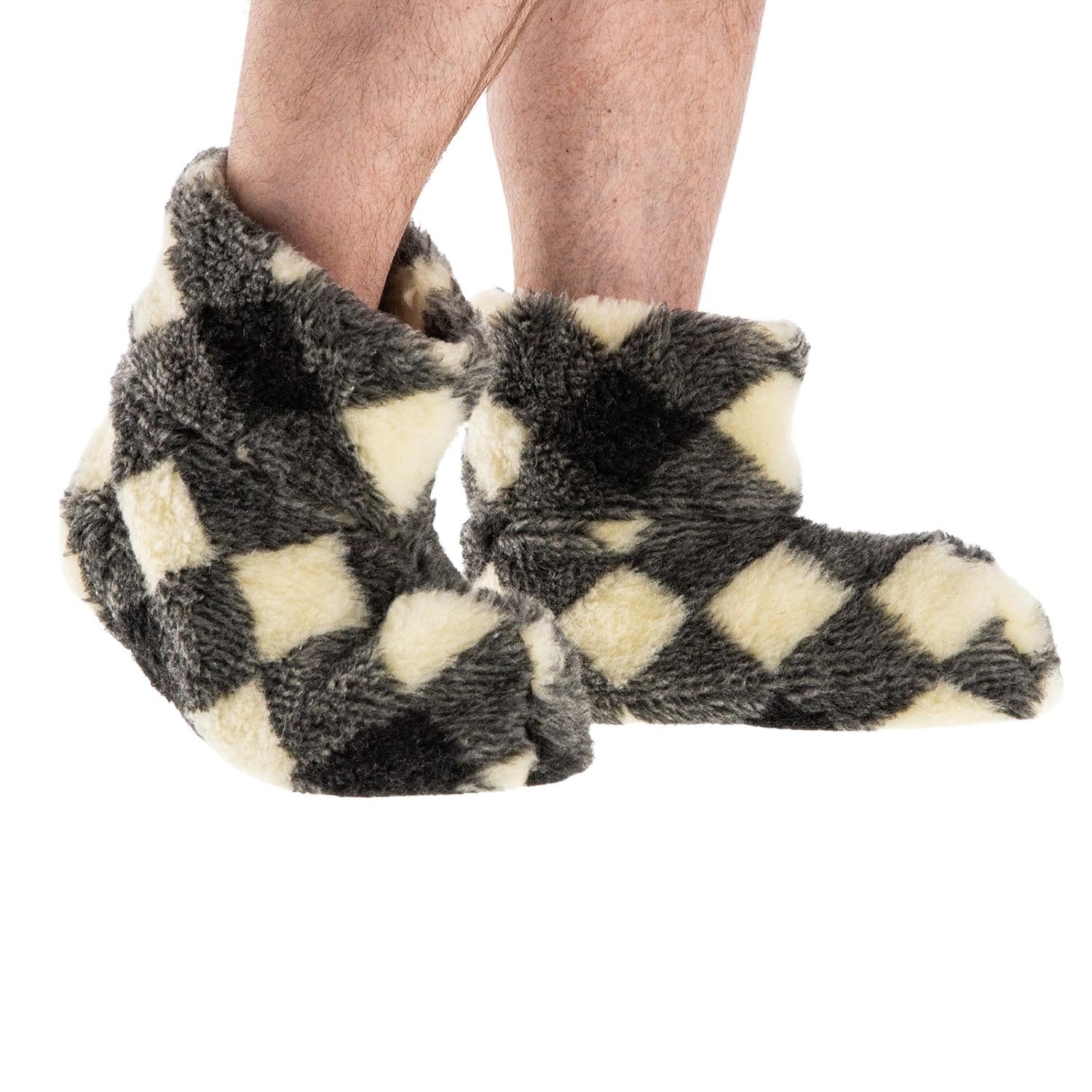 Чуни мужские из шерсти мериносовой овчины в клетку р. 40-41 (29073478)