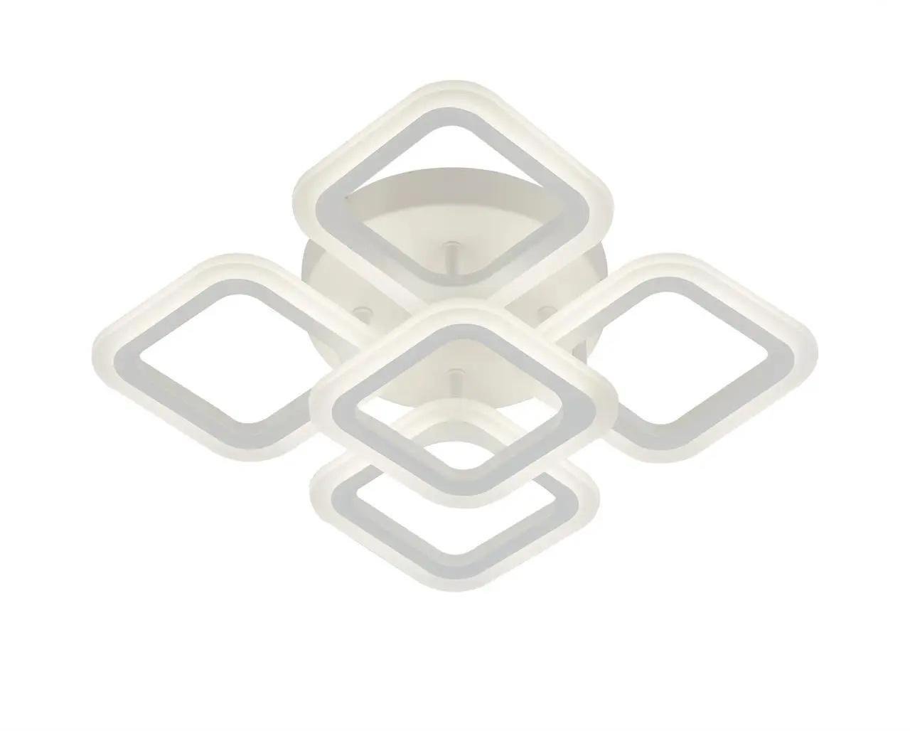 LED-люстра потолочная акриловая Valeso 5104-4+1S 70W Белый (28688392)