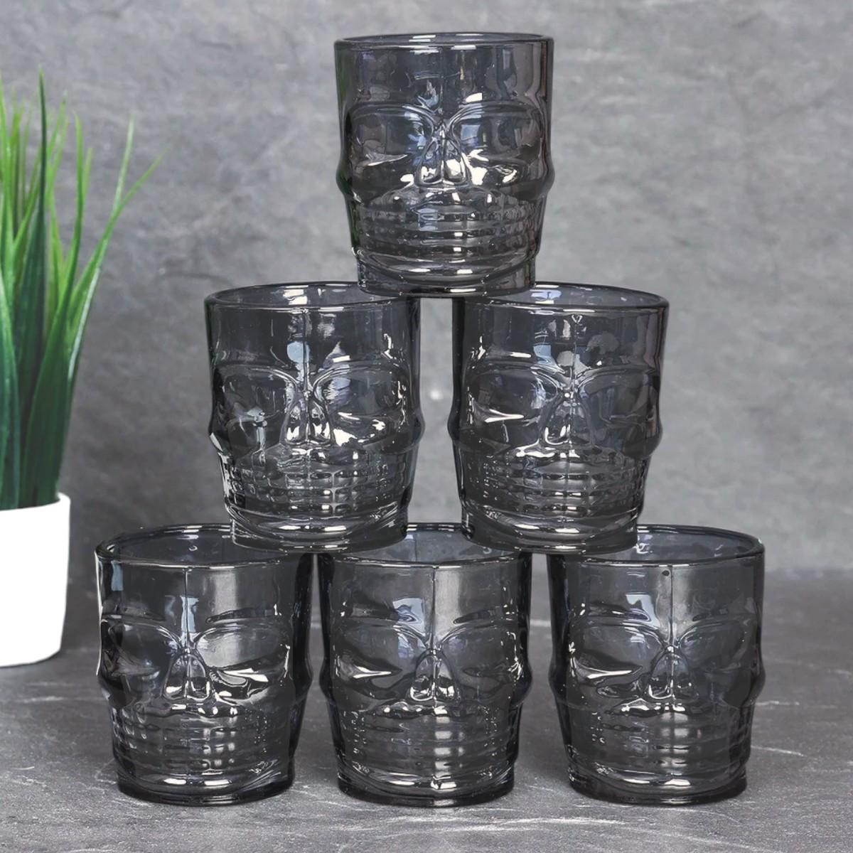 Набор для напитков графин стаканы рюмки High Quality Череп 13 предметов Grey - фото 3 Набор для напитков графин стаканы рюмки High Quality Череп 13 предметов Grey - фото 3