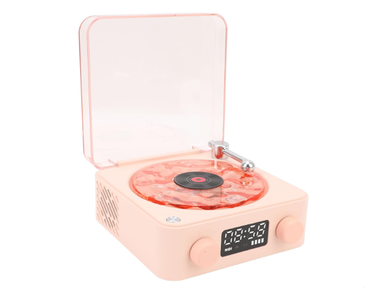 Портативная колонка в форме граммофона Розовый (VP-697) Портативная колонка в форме граммофона Розовый (VP-697)