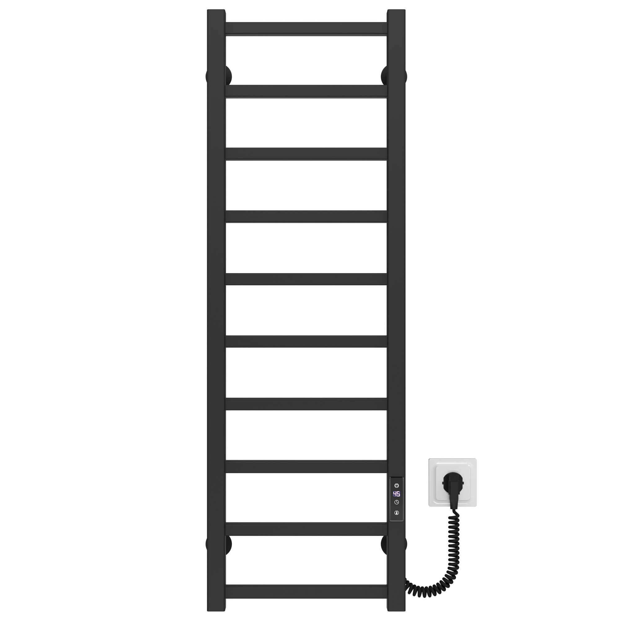 Полотенцесушитель электрический Deffi Forest П10 JD04 правое подключение нержавеющая сталь 300х1000 мм Черный (A.FR.100.30.10.EBR2)