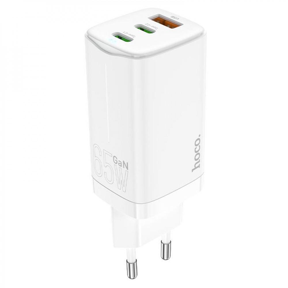 Зарядний пристрій мережевий Hoco N16 Scenery 2Type-C/USB 65W/Cable Type-C to Type-C Білий (32423 white)