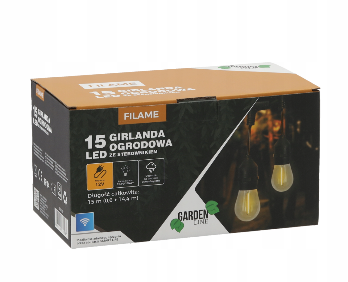 Гирлянда декоративная садовая GardenLine SOL1267 15 LED Wi-Fi управления теплый белый 15 м - фото 7 Гирлянда декоративная садовая GardenLine SOL1267 15 LED Wi-Fi управления теплый белый 15 м - фото 7