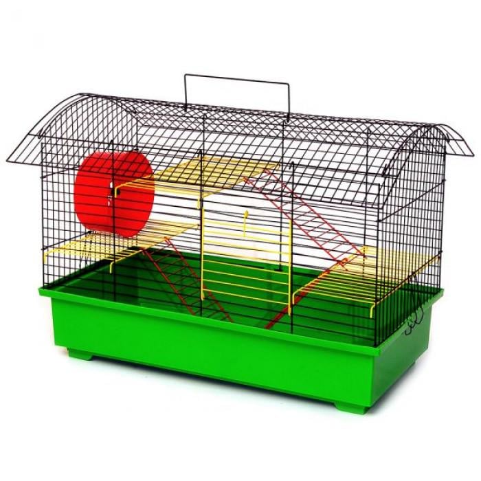 Клетка для мелких и средних грызунов Лорі Биг-Вагон 61х39,5х40,5 см Зеленый (A-003048)
