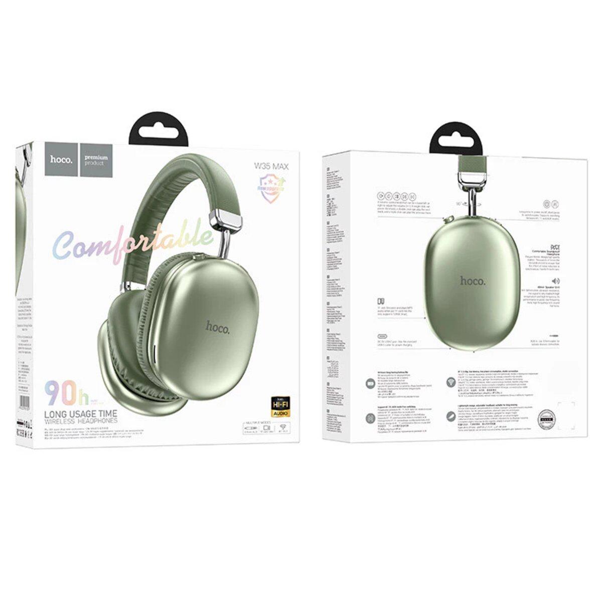 Наушники Hoco W35 Max Joy BT headphones 800 mAh Green (20220415) - фото 4