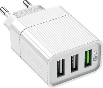 Устройсво зарядное Borofone BA40A 3 USB/3A/18W White (36666) - фото 4