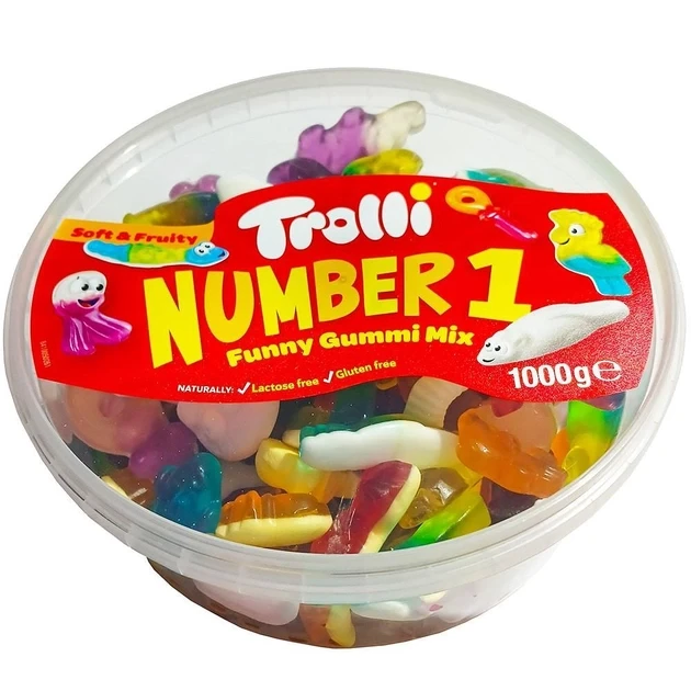 Конфеты желейные Trolli Number One Funny Gummi Mix 1кг (2216563870)