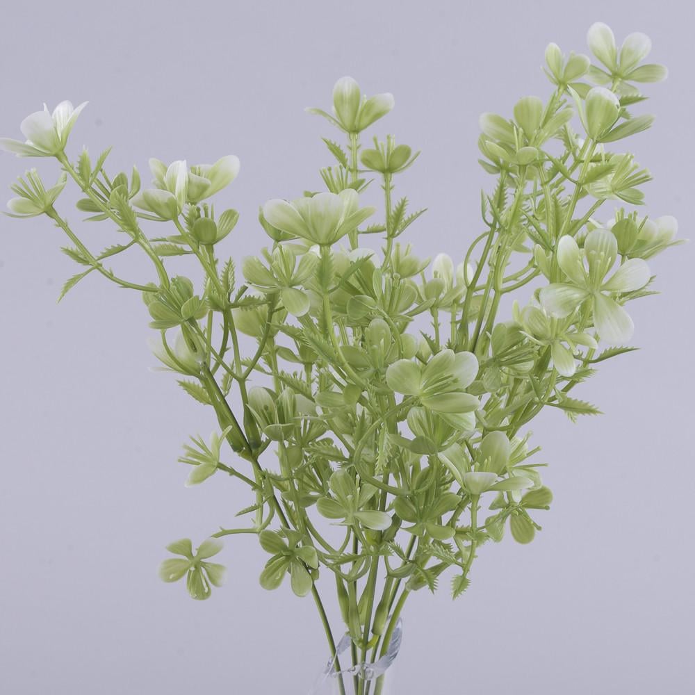 Искусственная трава-букет незабудка пластиковая Белый (1911-1)