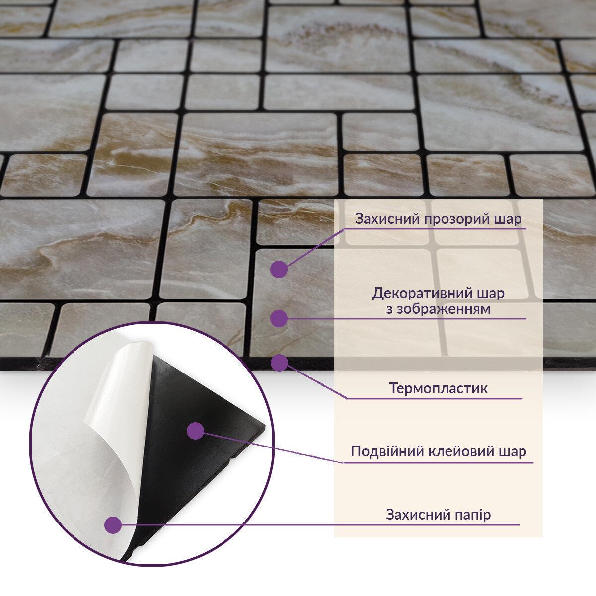 Мозаика самоклеящаяся 300х300х4 мм (SW-00001656) - фото 5 Мозаика самоклеящаяся 300х300х4 мм (SW-00001656) - фото 5