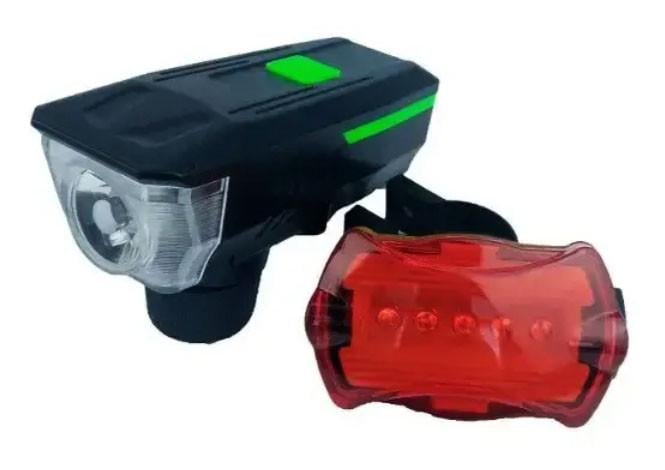 Велофара із заднім ліхтарем мигалкою RB-B16 із кріпленням на батарейках (1969388290)