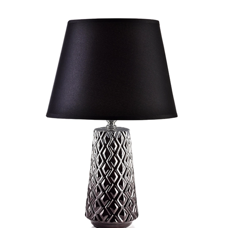 Лампа керамическая настольная Leti 35 см Silver (36055)