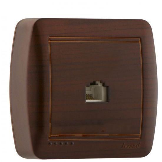 Розетка компьютерная Demed 711-0400-139 Античный кедр (00000039496)