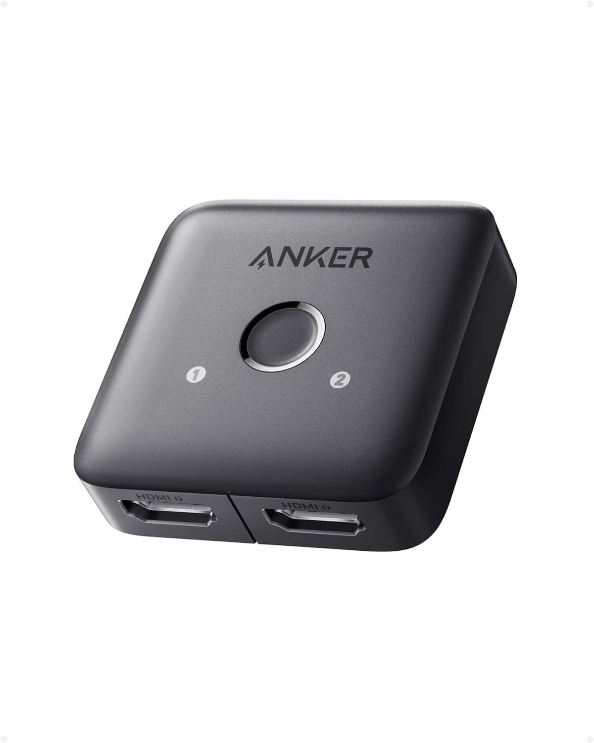 Свитч Anker HDMI Switch 4K 60Hz 2в1 Out with Smooth Finish Supports HDR 3D Dolby Compatible with Laptops PC Xbox Series PS5/PS4