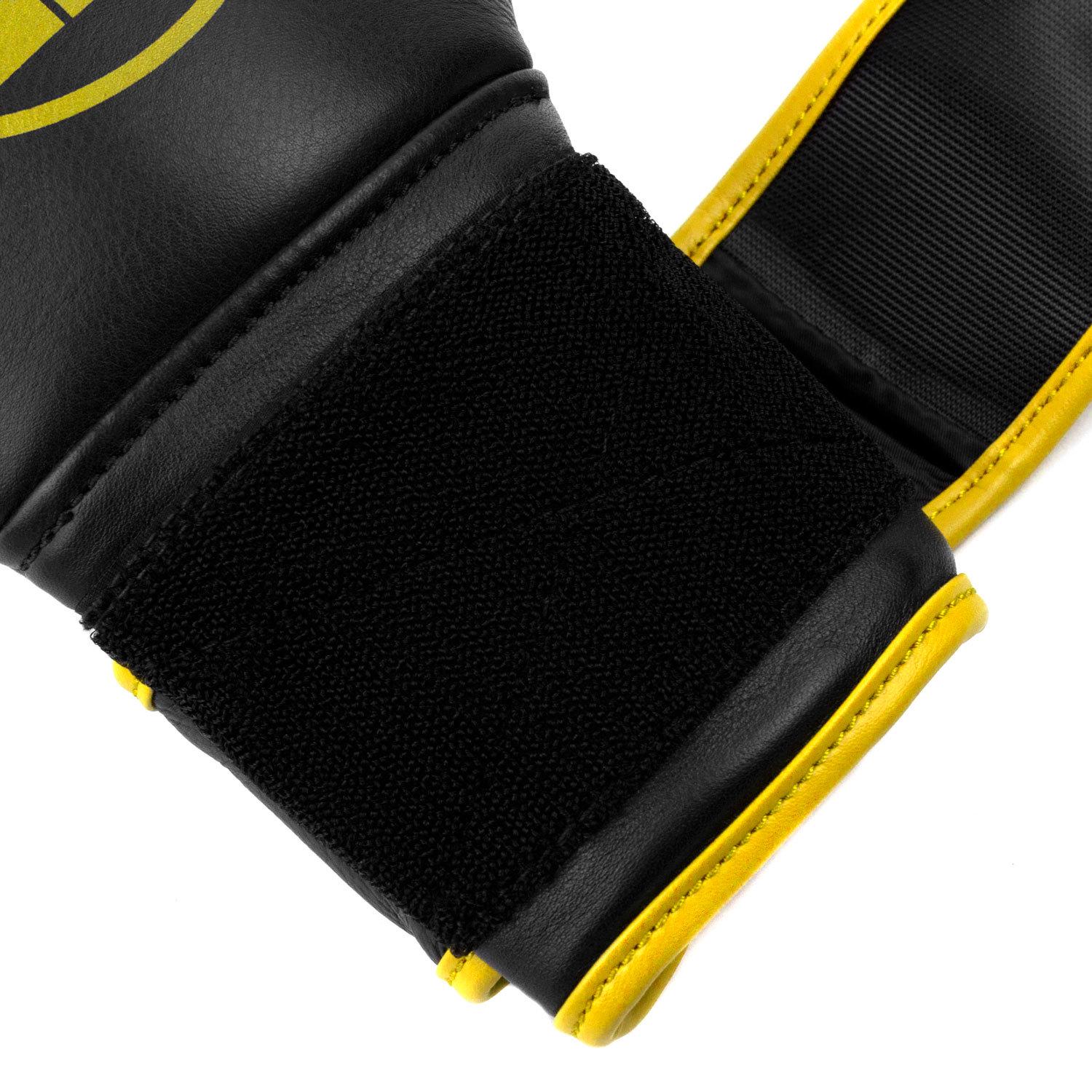 Боксерские перчатки Dozen Monochrome Training Boxing Gloves 12 ун. Черно-желтый - фото 8