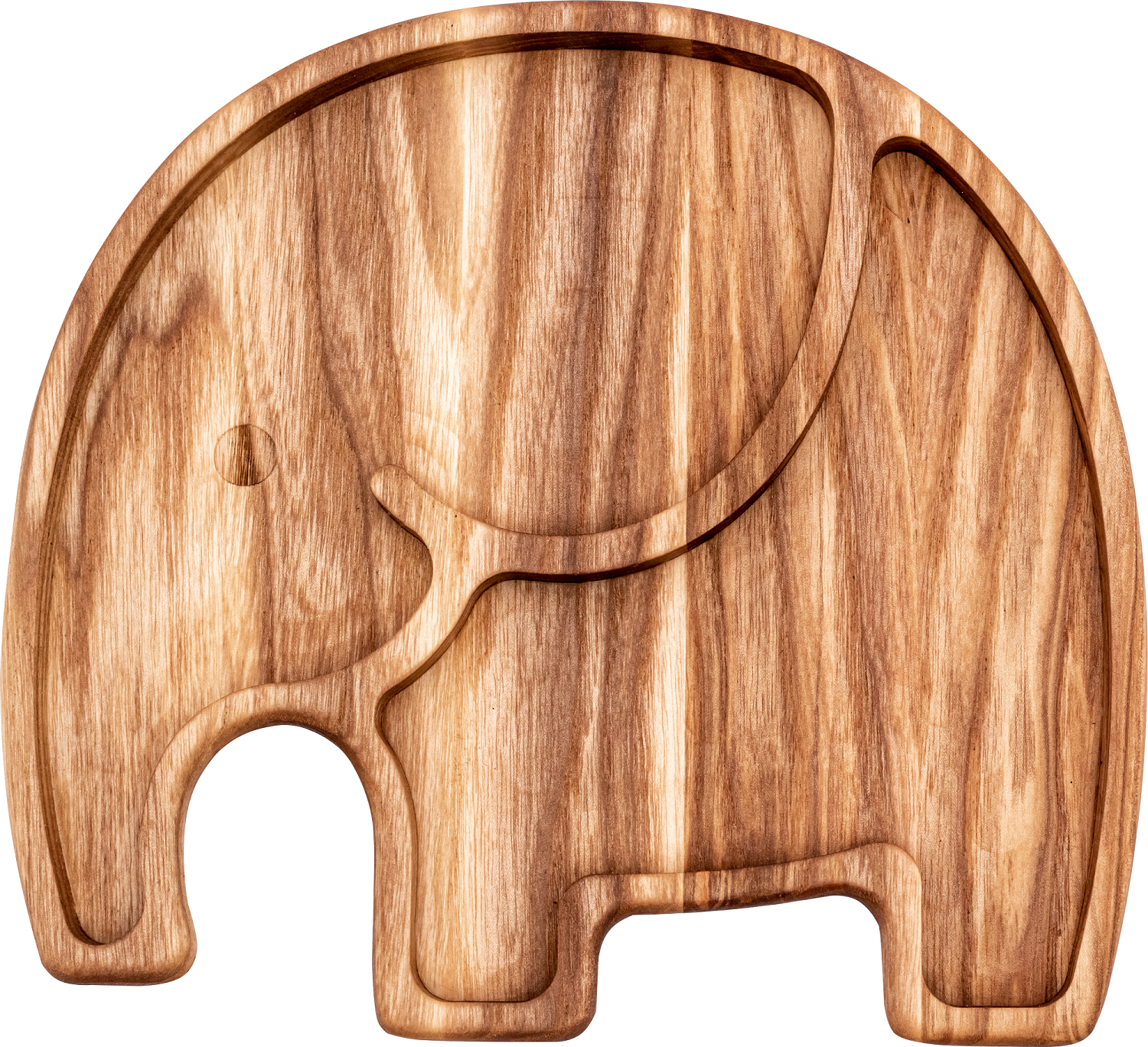 Тарілка дерев'яна дитяча Woodstuff Слоник 22х20 см (wds_0135)