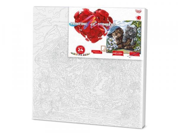 Картина по номерам Danko Toys №4 Щенок и котенок 40х40 см (KpNe-40x40-02-04) Картина по номерам Danko Toys №4 Щенок и котенок 40х40 см (KpNe-40x40-02-04)