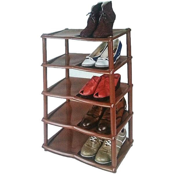 Этажерка универсальная пластмассовая Ertan Plastic 4 яруса Коричневый (3-11-EP174)