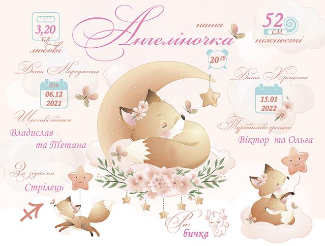 Детский постер з Лисичками (44009)