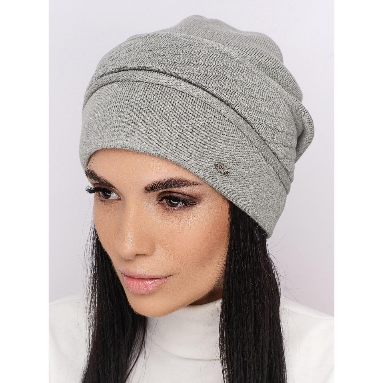 Шапка женская объемная Leks Лагода one size Фисташковый