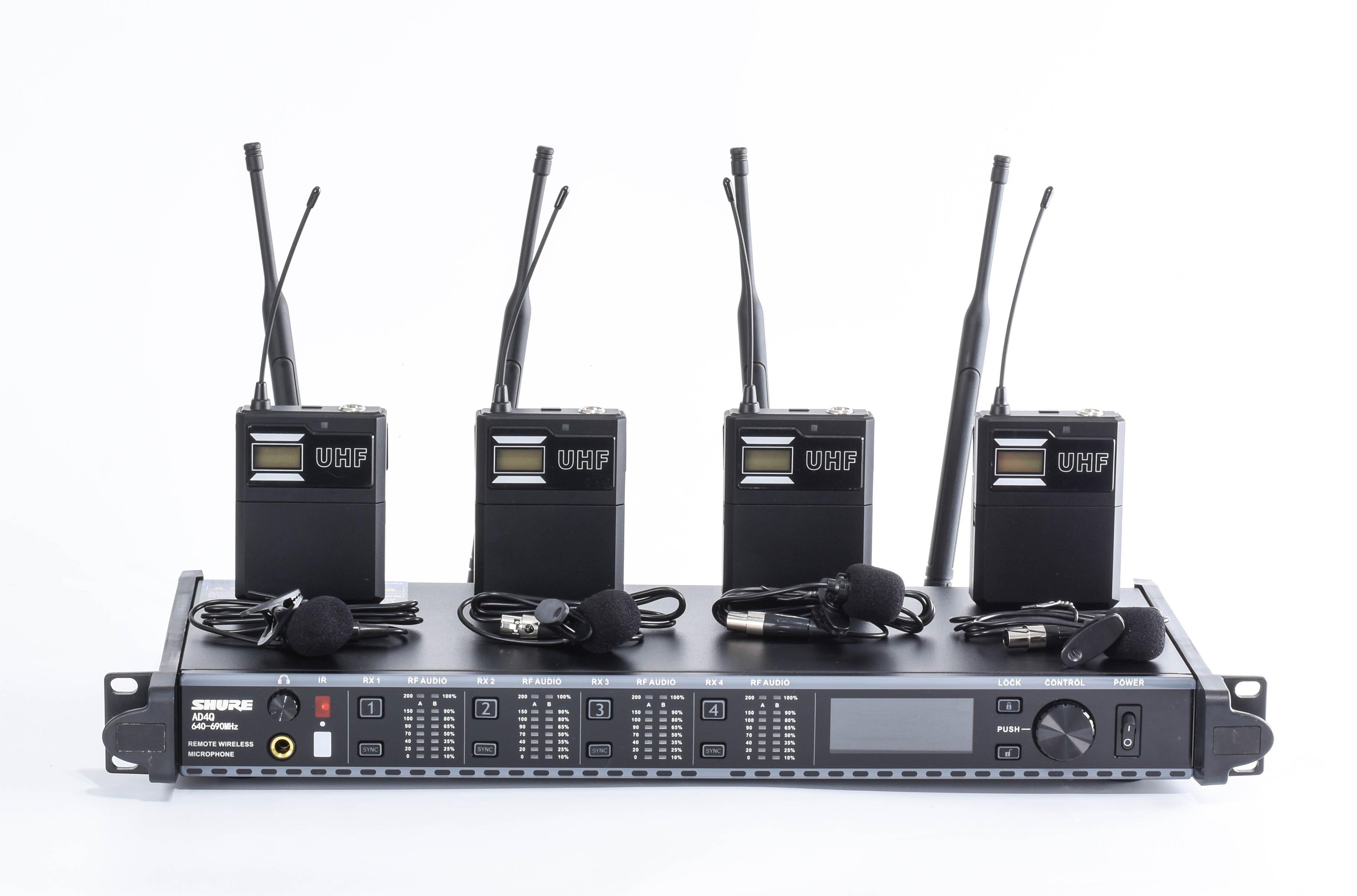 Мікрофони петличні з радіосистемою SHURE AD4Q з пояними передатчиками (0024) - фото 2