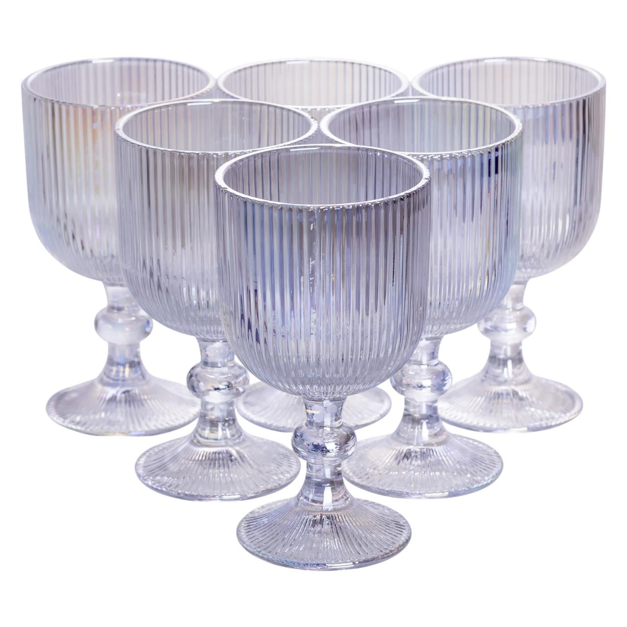 Набор бокалов из толстого стекла Light House LG-30032 RGB 6 шт. 300 мл Перламутр