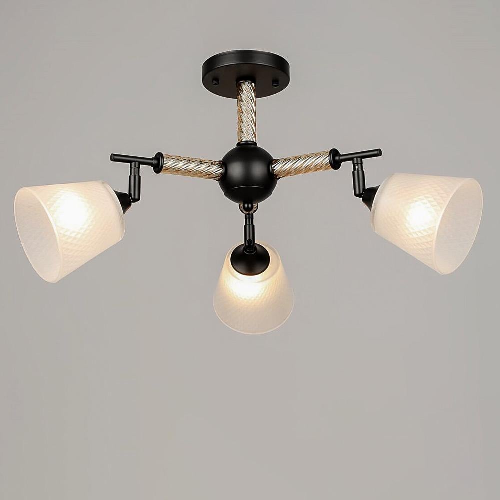 Люстра потолочная Light House SRS-20329/3 BK белые плафоны Черный