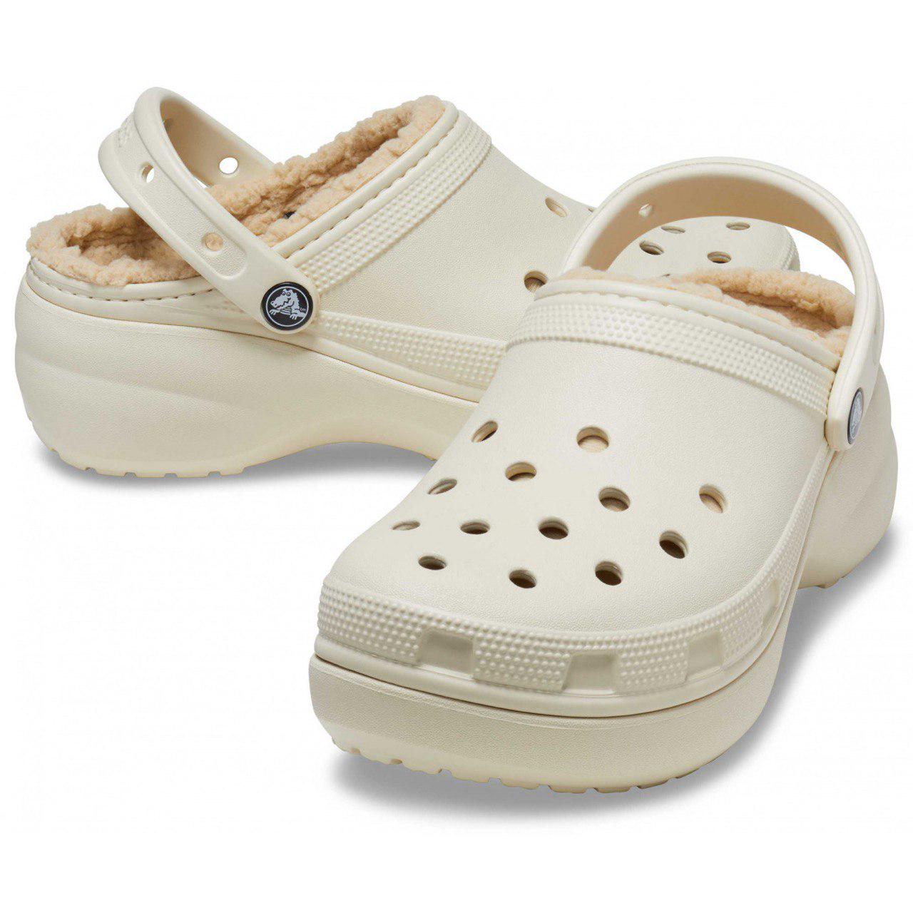 Сабо Crocs Classic Platform Lined Clog Bone M5W7 р. 37 - фото 3