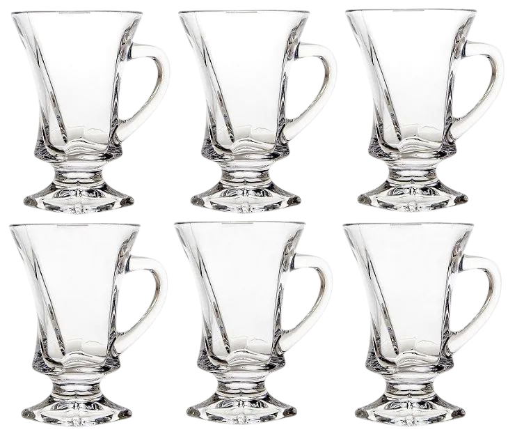 Набір горняток для чаю Bohemia Quadro 2N772-0-99A44-150 на ніжці 150 мл 6 шт. (1212931289) - фото 2