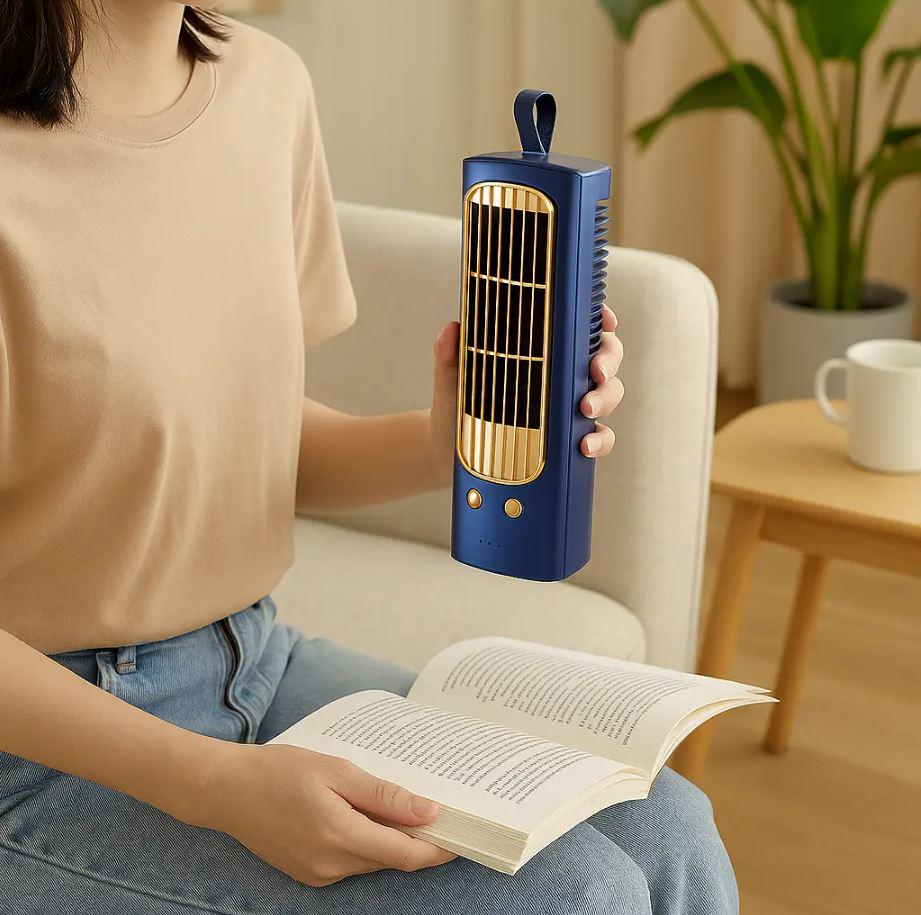 Вентилятор настольный на аккумуляторе Синий (LY-624) - фото 6 Вентилятор настольный на аккумуляторе Синий (LY-624) - фото 6