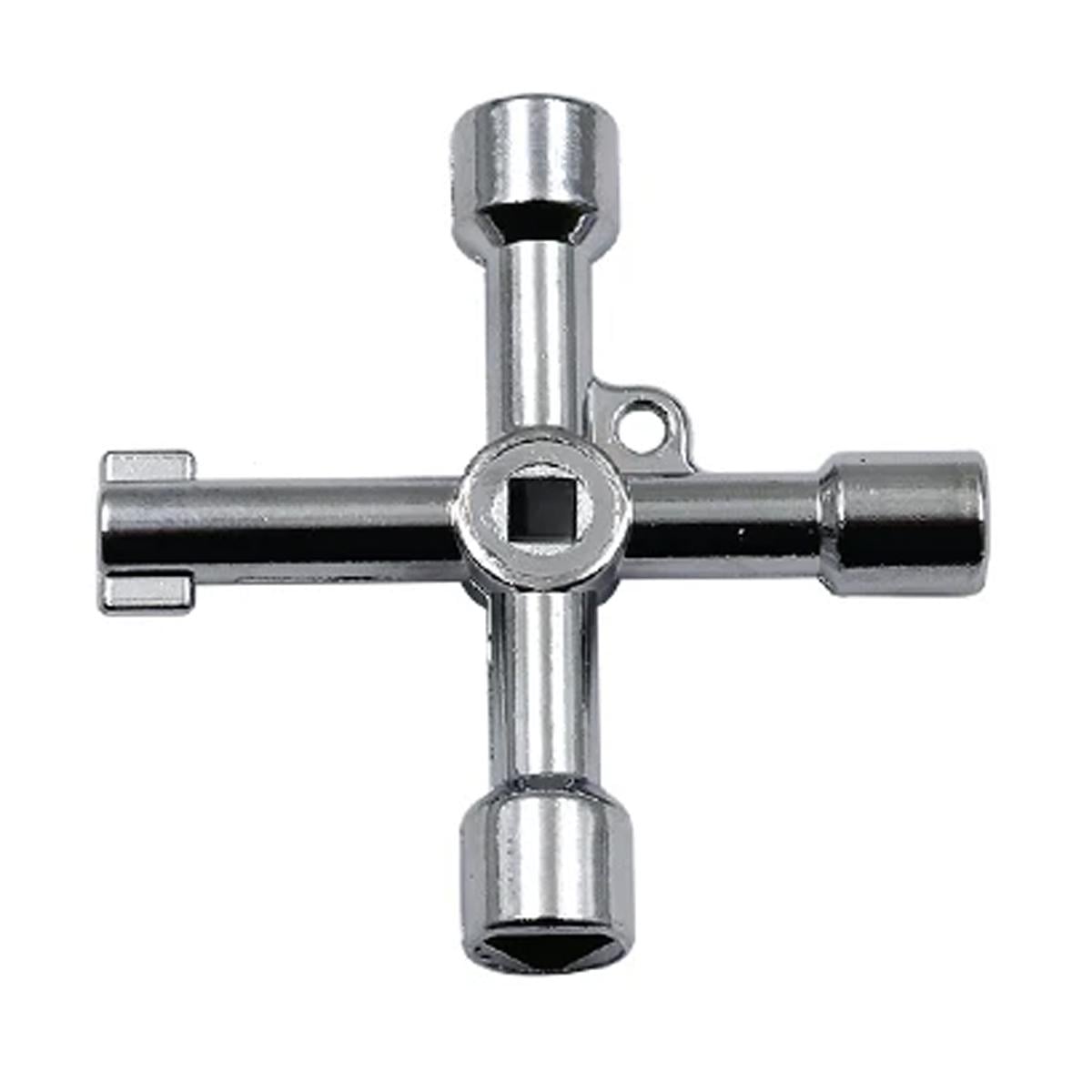Ключ для шкафов Tactix тип D1 5в1 Серебристый (4-sided-key-D1) Ключ для шкафов Tactix тип D1 5в1 Серебристый (4-sided-key-D1)
