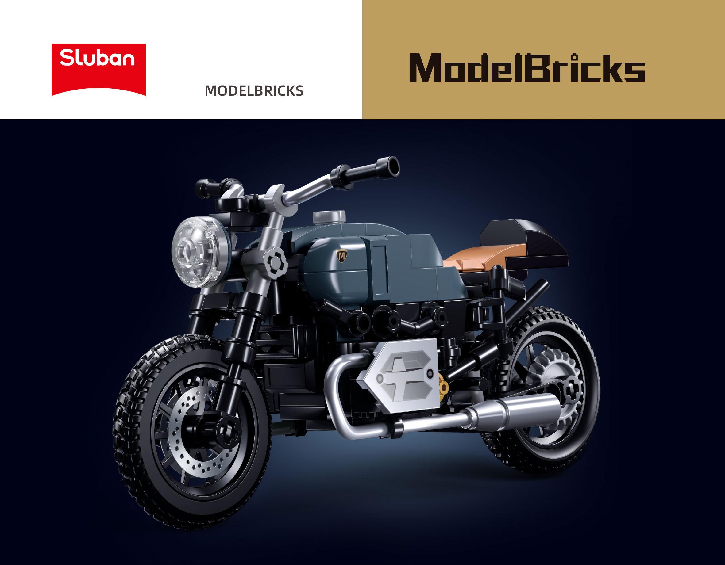 Конструктор Sluban M38-B1134 Мотоцикл BMW R nineT 191 деталь - фото 2