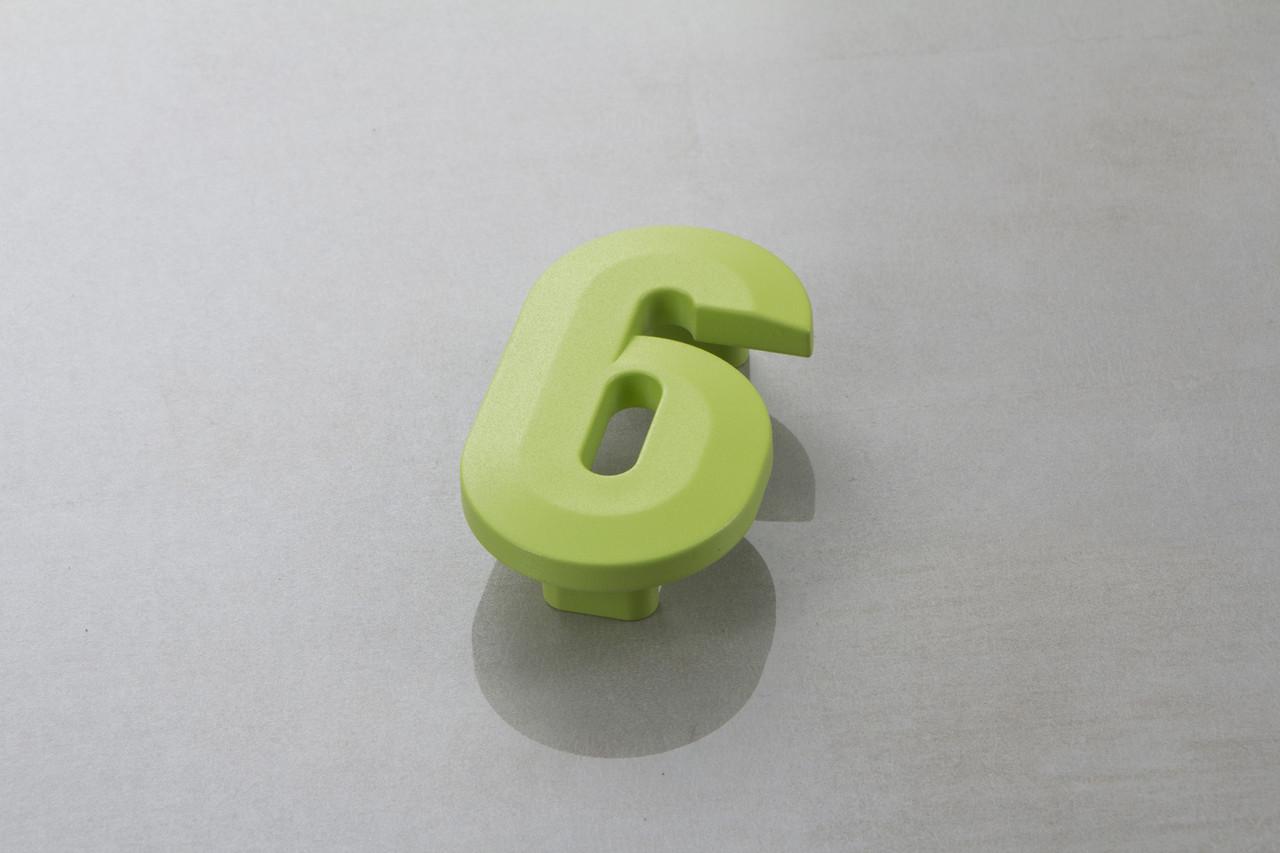 Меблева ручка Poliplast цифра шестірка РП-6 Зелений матовий (16255) - фото 1 Меблева ручка Poliplast цифра шестірка РП-6 Зелений матовий (16255) - фото 1