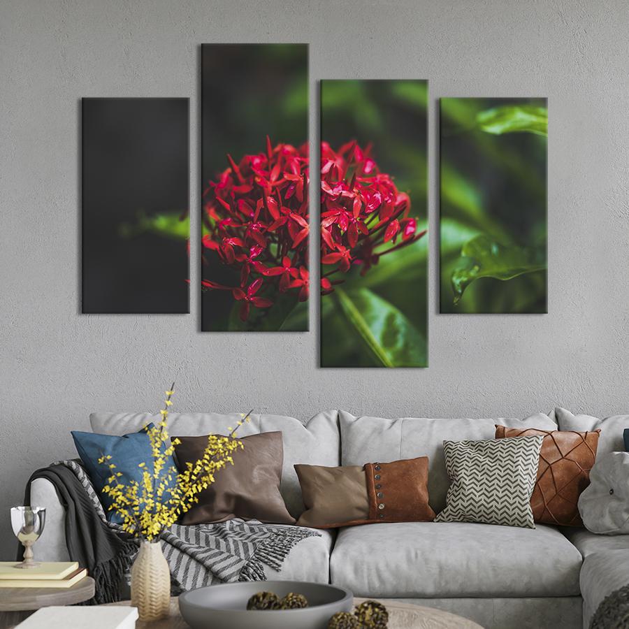 Картина на холсте Красный цветок 129x90 см (913-42)