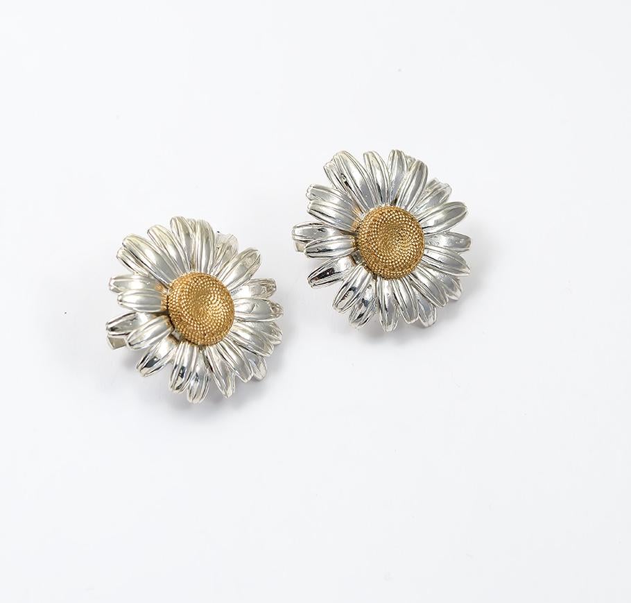 Серьги Maxi Silver 9076 Ромашка (89076)