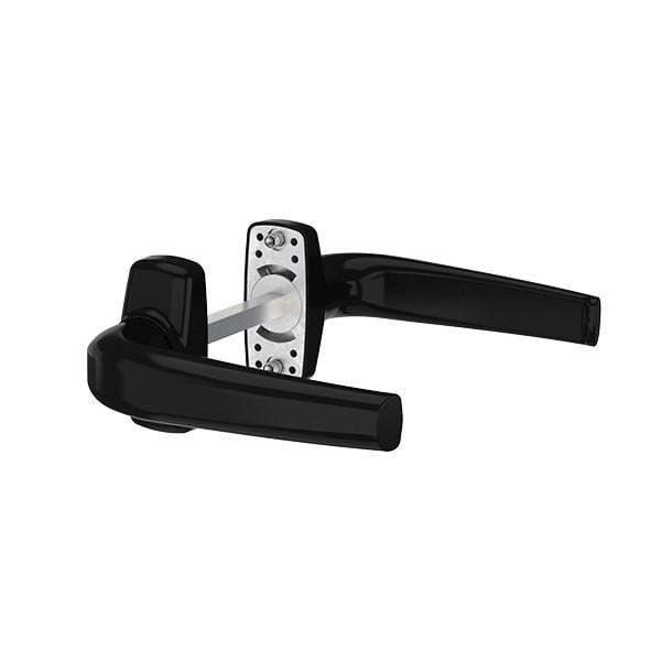 Ручка дверная MEDOS Merkury нажимная на розетке Черный (119.9005М.00.00)