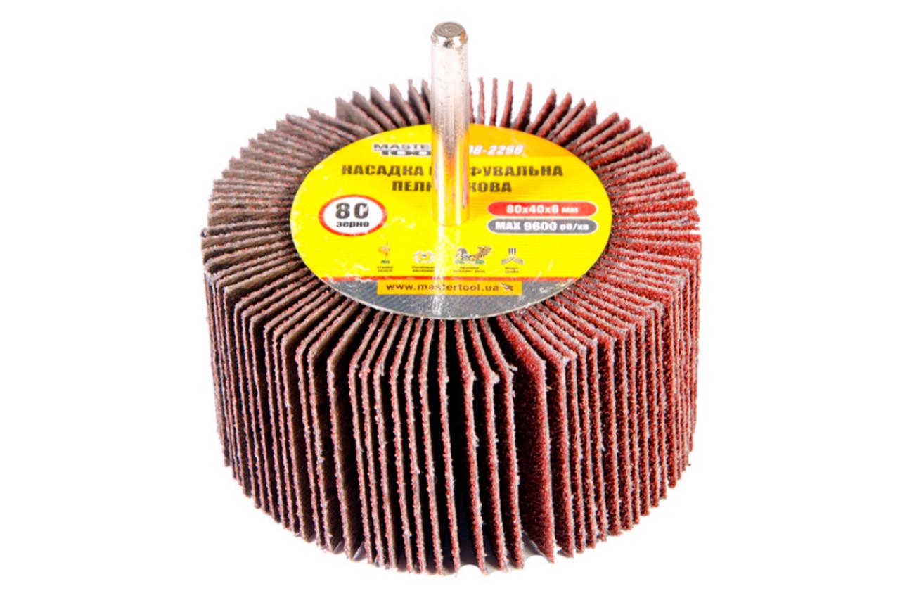 Круг пелюстковий в оправці Mastertool 80х40 мм Р80 (08-2298)