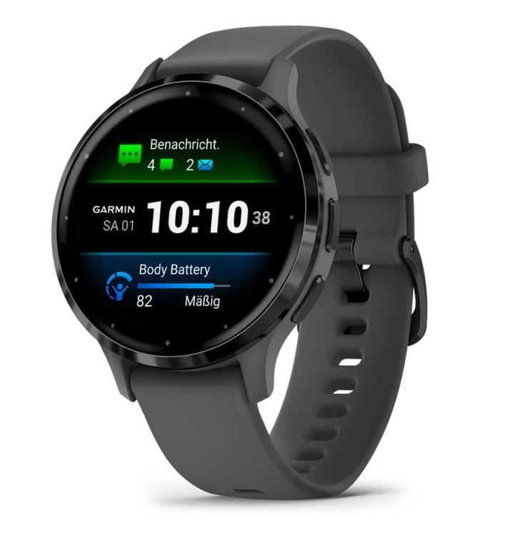 Смарт-годинник Garmin Venu 3S Slate S. Steel Bezel with Pebble Gray Case and Silicone Band (010-02785-00/50) Смарт-годинник Garmin Venu 3S Slate S. Steel Bezel with Pebble Gray Case and Silicone Band (010-02785-00/50)
