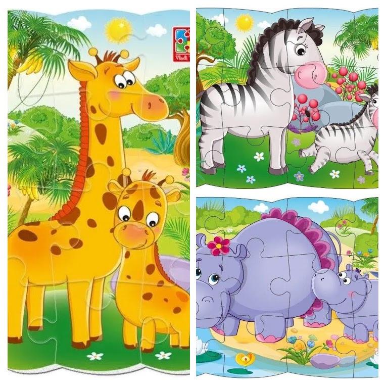 Пазли магнітні А5 Vladi Toys Зоопарк. Мама та малюк 3 шт. Пазли магнітні А5 Vladi Toys Зоопарк. Мама та малюк 3 шт.