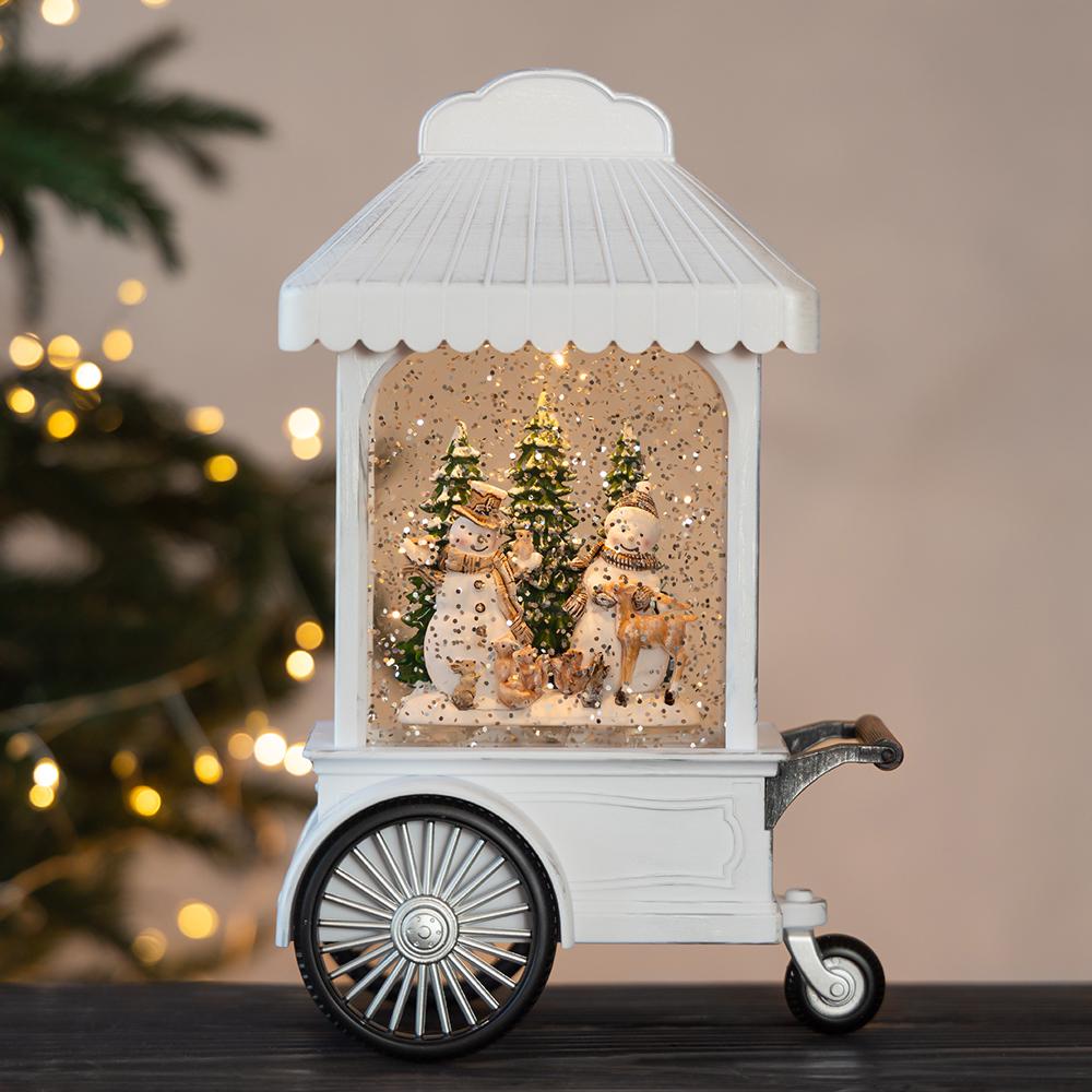 Новогодний фонарь с подсветкой и музыкой Рождественская мастерская 22 см (9240-001)