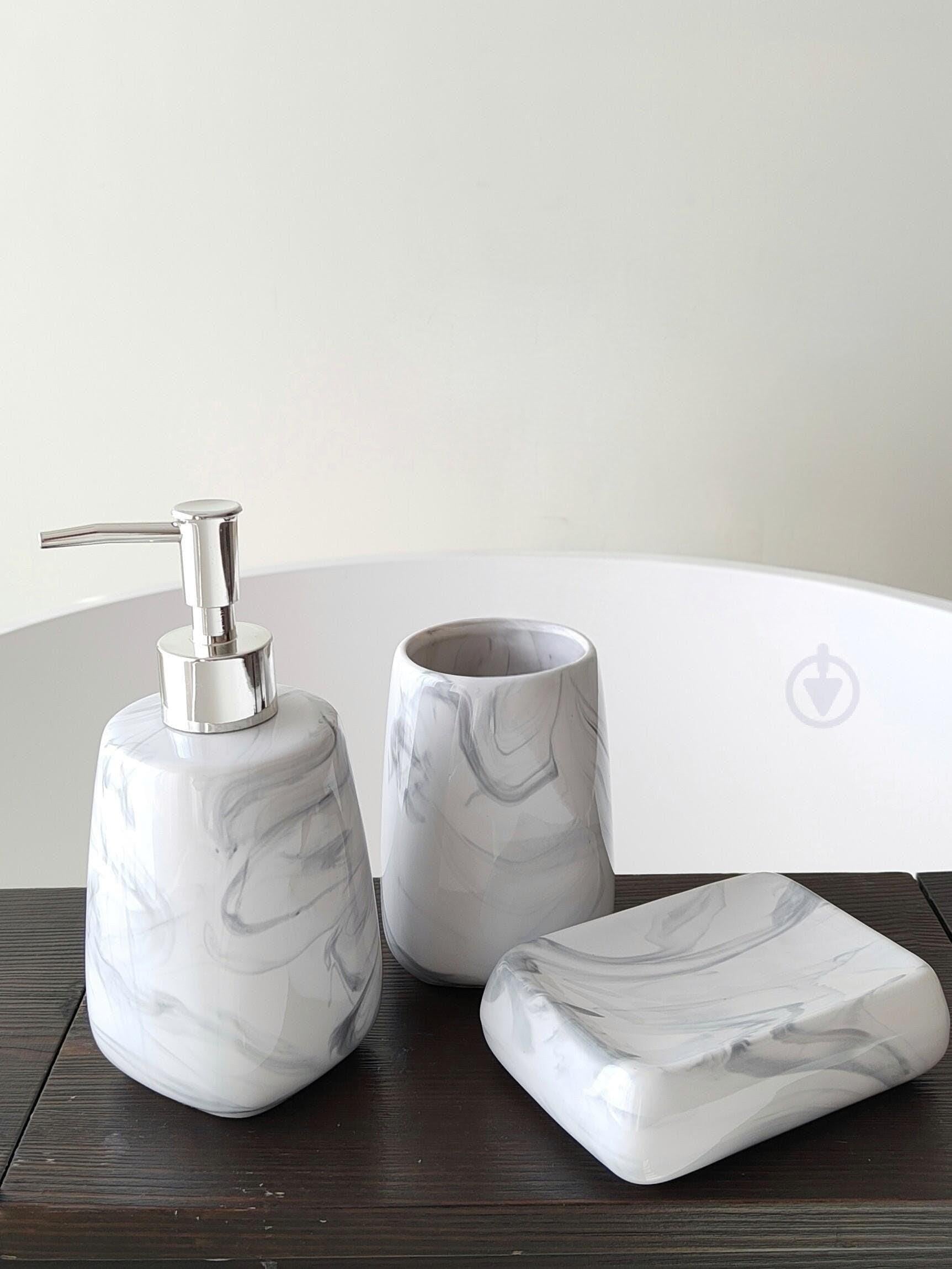 Набор аксессуаров для ванной 3 пред. Мрамор