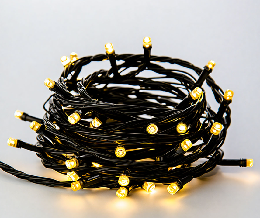 Гирлянда Штора 144 LED 3х2 м черный провод Желтый - фото 3 Гирлянда Штора 144 LED 3х2 м черный провод Желтый - фото 3