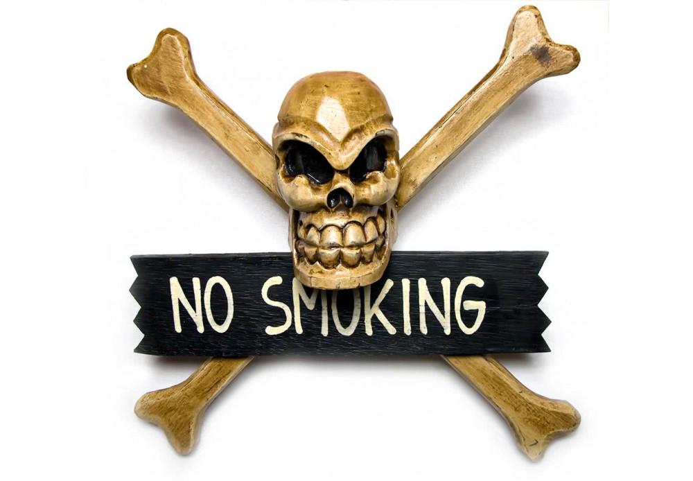 Статуэтка Череп с костями "No smoking" 30х9х30 см (24347)