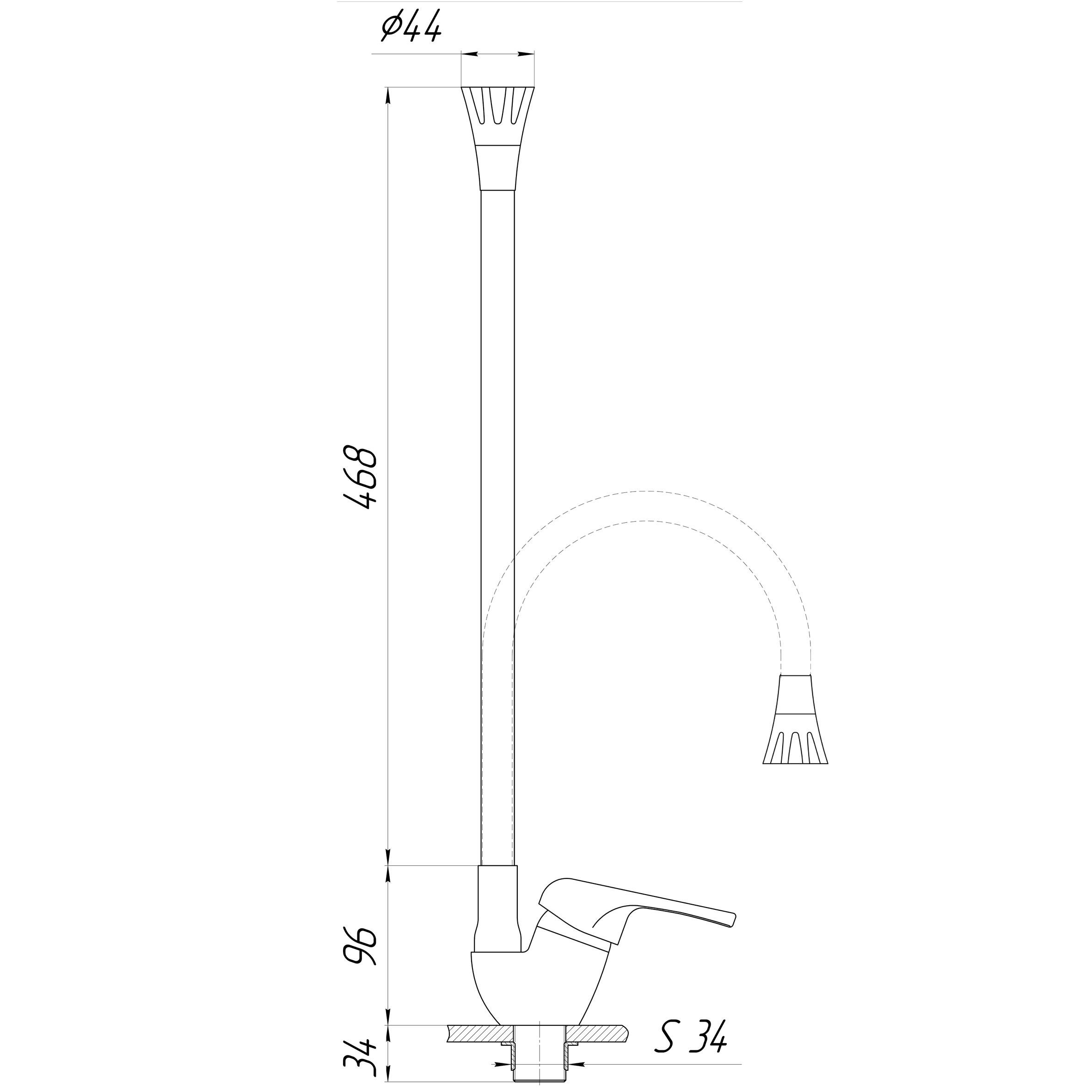 Смеситель для кухни DOMINO BLITZ DBC-203SA-G03 - фото 3