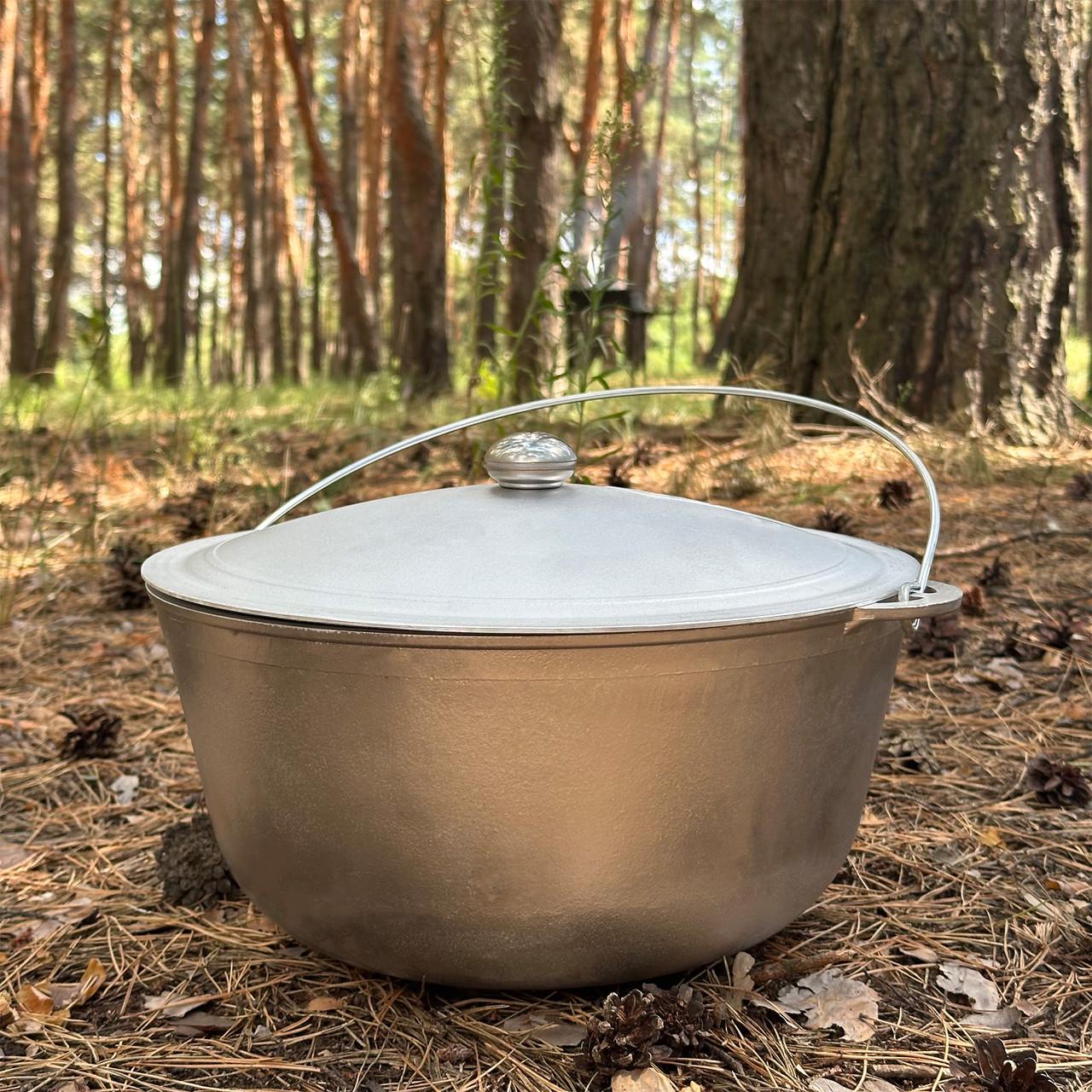 Котел КТА-10 алюмінієвий з дужкою та кришкою 10 л 38х32х21 см (12-010-1)