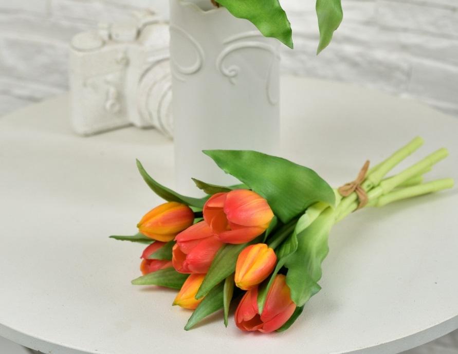 Тюльпан букет Indigo Premium 7 голов 30 см Оранжевый (73229-6) - фото 5