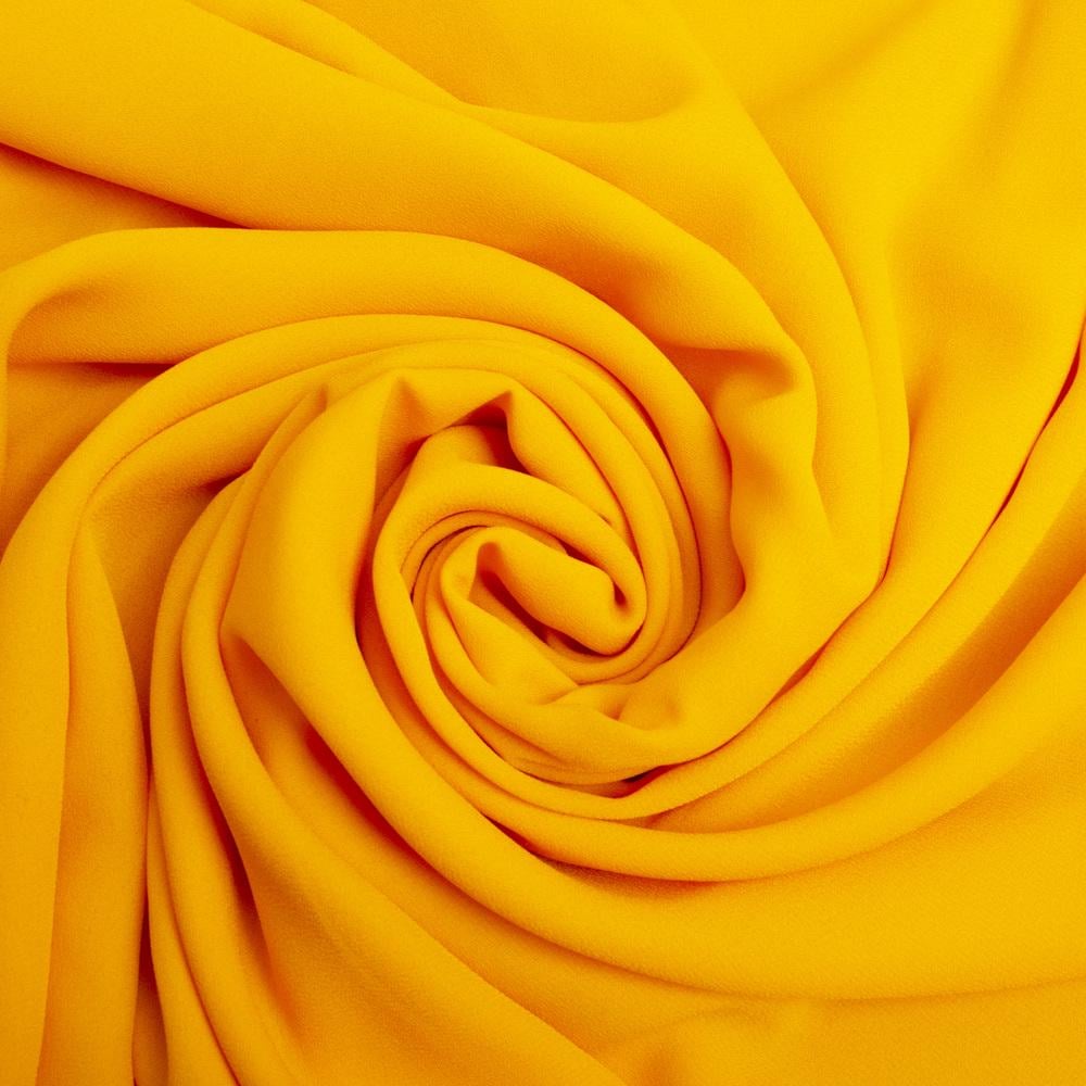 Тканина шифон креп однотонний Жовтий (24181)