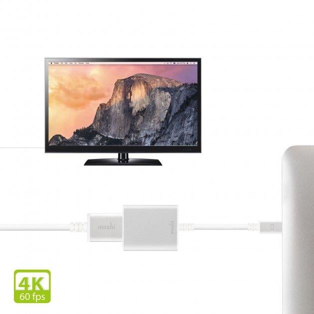 Кабель-адаптер Moshi Mini Display Port to HDMI Adapter Pro, Silver (99MO023241) - фото 3