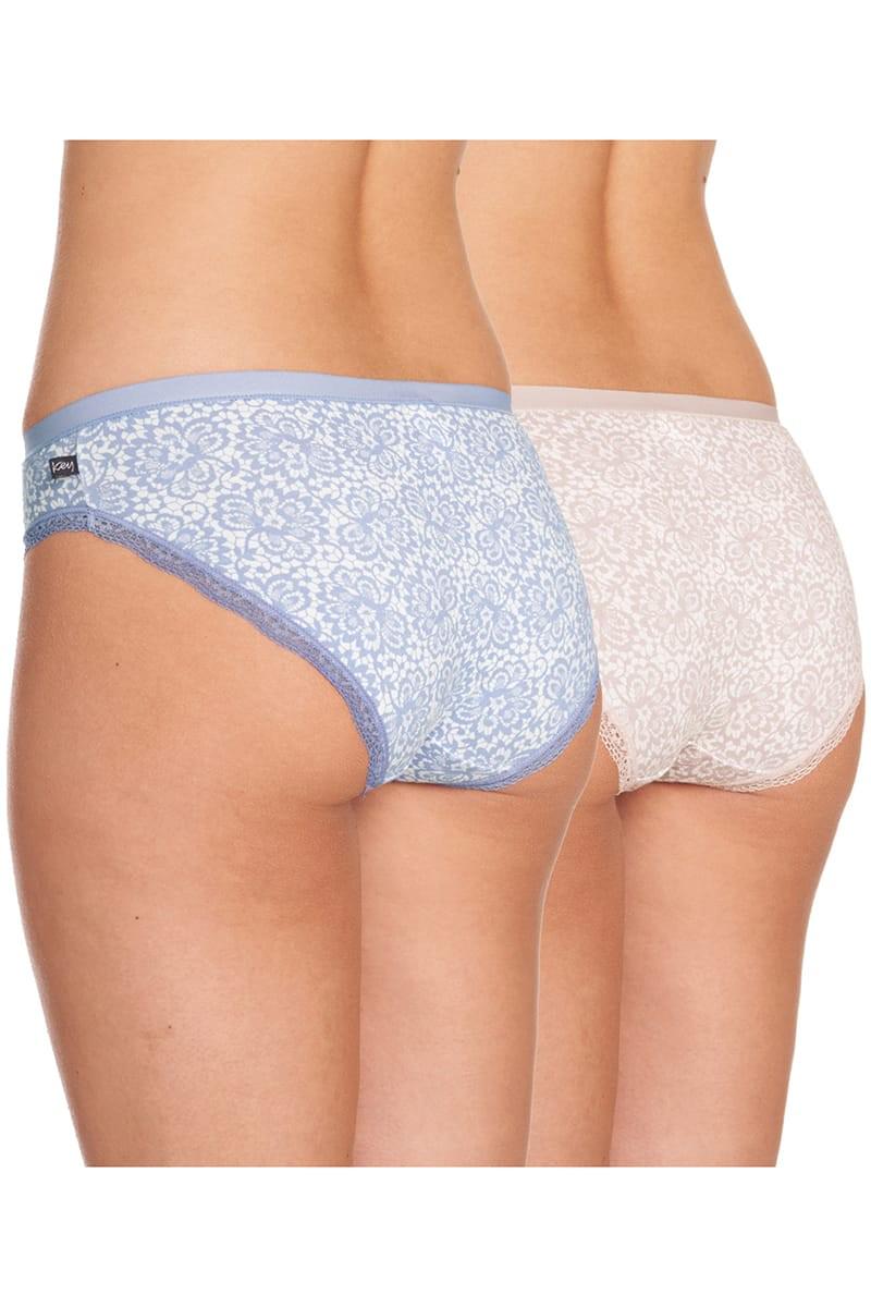 Трусики слип Key р. 2/S 2 шт. Голубой/Розовый (77527)